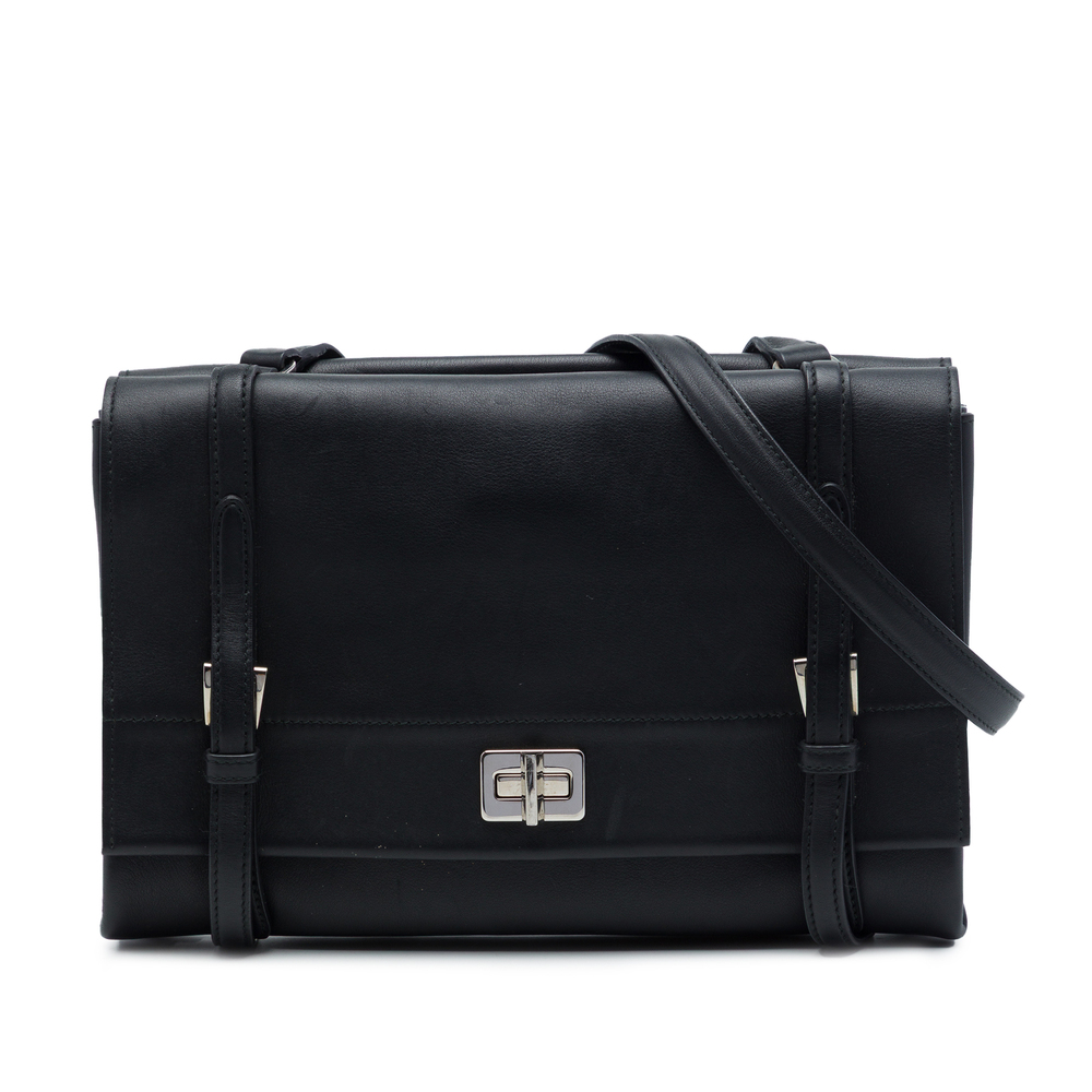 Pre-Loved Prada Lux Calf Double Sided Flap Messenger Bag